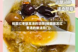 桂圆红枣银耳汤的功效(桂圆银耳红枣汤的做法窍门)