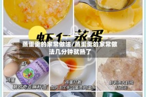 蒸蛋羹的家常做法/蒸蛋羹的家常做法几分钟就熟了