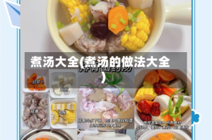 煮汤大全(煮汤的做法大全)