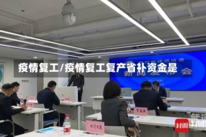 疫情复工/疫情复工复产省补资金是