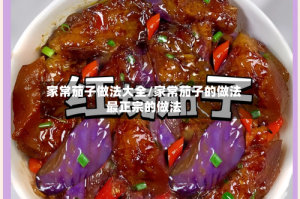 家常茄子做法大全/家常茄子的做法最正宗的做法