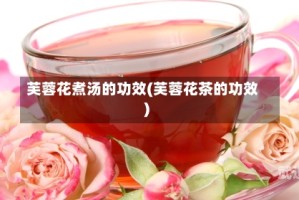 芙蓉花煮汤的功效(芙蓉花茶的功效)