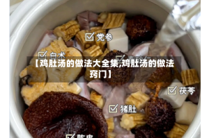 【鸡肚汤的做法大全集,鸡肚汤的做法窍门】