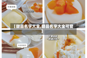 【甜品名字大全,甜品名字大全可爱】