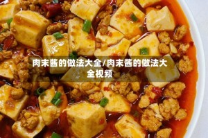 肉末酱的做法大全/肉末酱的做法大全视频