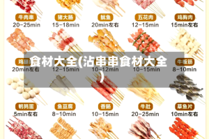 食材大全(沾串串食材大全)