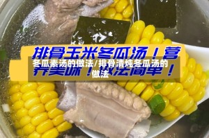 冬瓜素汤的做法/排骨清炖冬瓜汤的做法