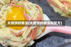 太阳饼的做法(太阳饼的做法和配方)