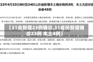 【31省新增23例确诊,31省份新增确诊23例 本土4例】