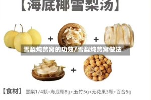 雪梨炖燕窝的功效/雪梨炖燕窝做法
