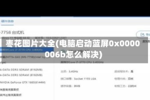 枣花图片大全(电脑启动蓝屏0x0000006b怎么解决)