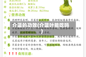 介蓝的功效(介蓝叶能吃吗)