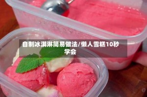 自制冰淇淋简易做法/懒人雪糕10秒学会
