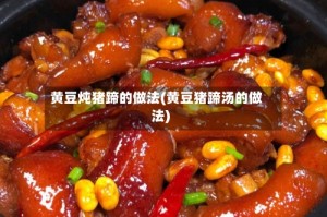 黄豆炖猪蹄的做法(黄豆猪蹄汤的做法)