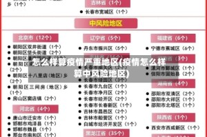 怎么样算疫情严重地区(疫情怎么样算中风险地区)