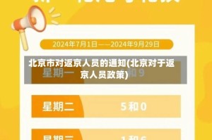 北京市对返京人员的通知(北京对于返京人员政策)