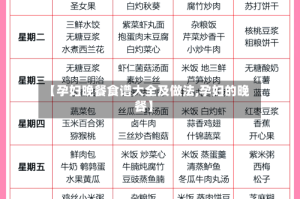 【孕妇晚餐食谱大全及做法,孕妇的晚餐】