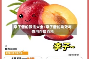 李子酱的做法大全/李子酱的功效与作用百度百科