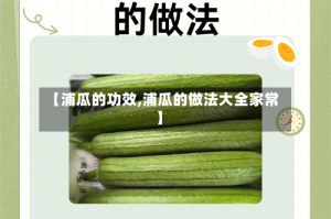 【浦瓜的功效,浦瓜的做法大全家常】