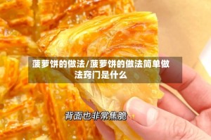 菠萝饼的做法/菠萝饼的做法简单做法窍门是什么