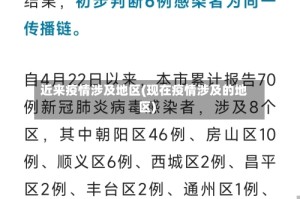 近来疫情涉及地区(现在疫情涉及的地区)