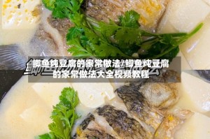 鲫鱼炖豆腐的家常做法/鲫鱼炖豆腐的家常做法大全视频教程