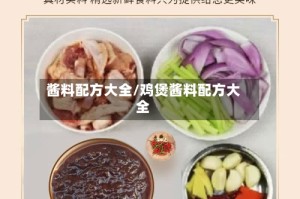 酱料配方大全/鸡煲酱料配方大全