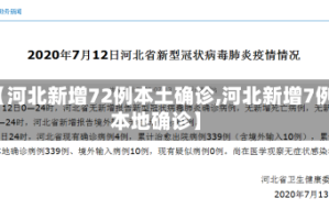 【河北新增72例本土确诊,河北新增7例本地确诊】