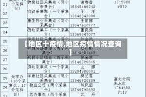【地区十疫情,地区疫情情况查询】