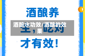 酒酿水功效/酒酿的效果